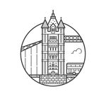 线条城堡建筑
