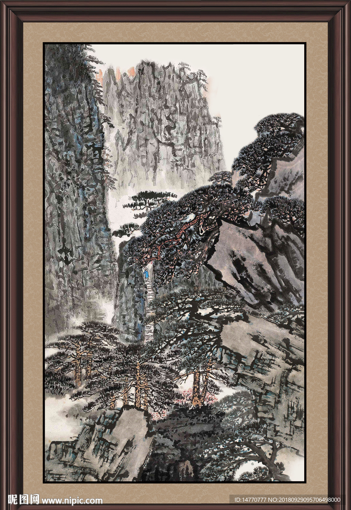 桂林山水国画