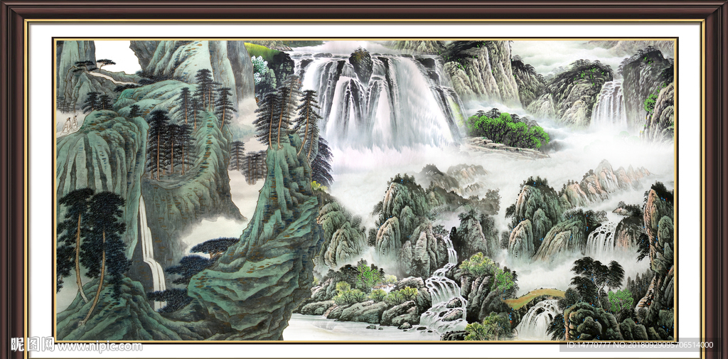 桂林山水国画