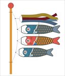 日本鲤鱼旗 日本国旗 转发鲤鱼