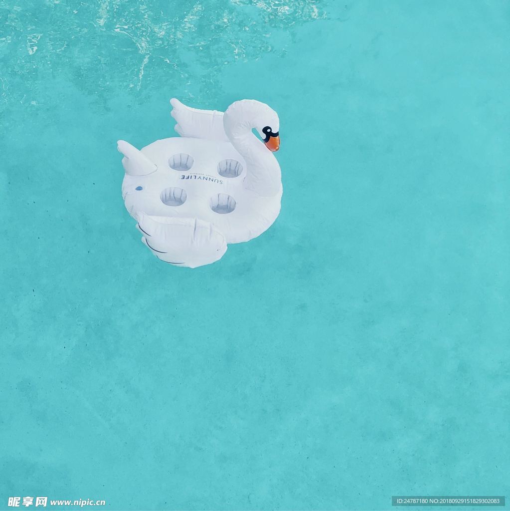 游泳池儿童白天鹅救身圈