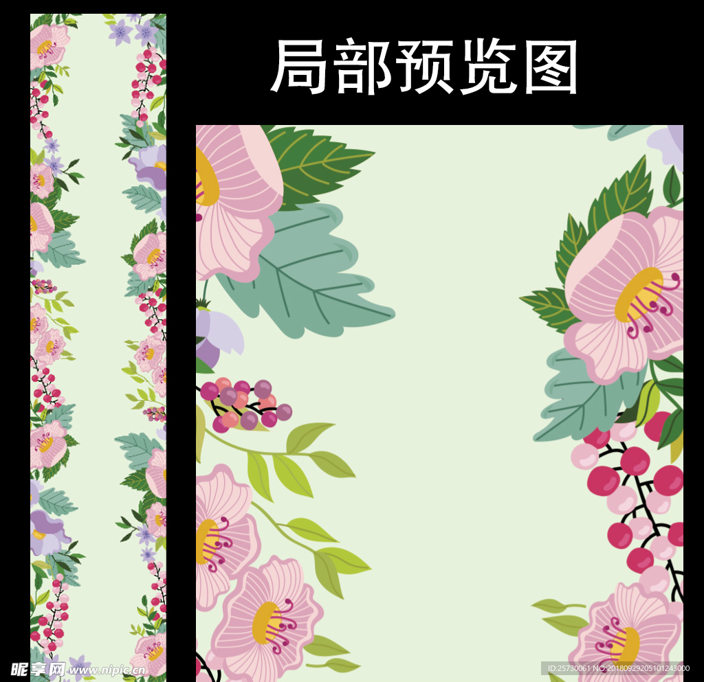 森系水彩清新花卉婚礼T台地毯