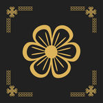 金色花纹边框