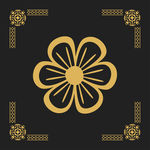 金色花纹边框