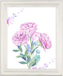 手绘水彩唯美花卉装饰画