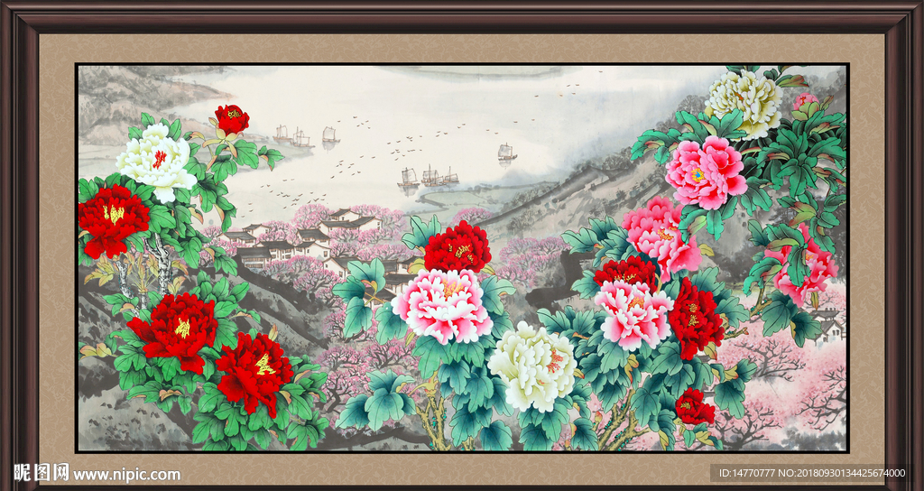 国画牡丹图