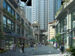 商业步行街外景