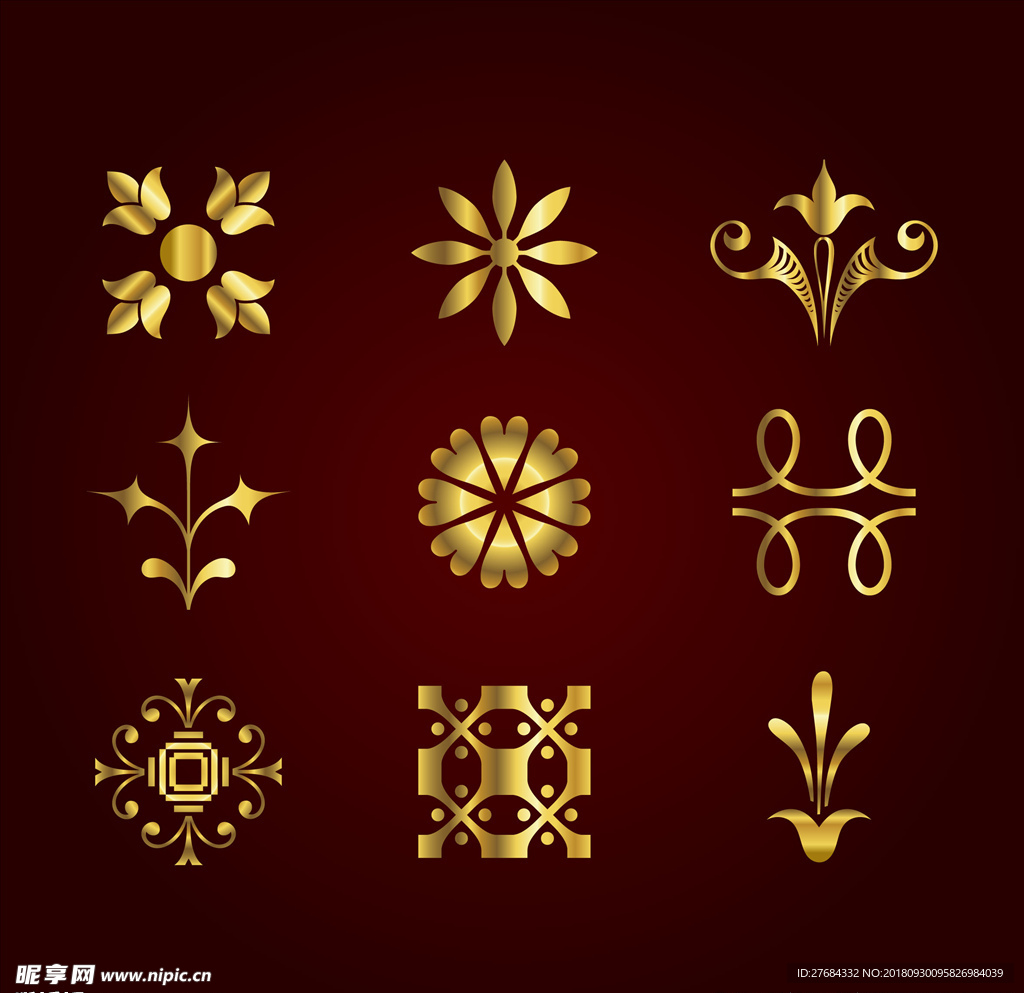 金色花纹