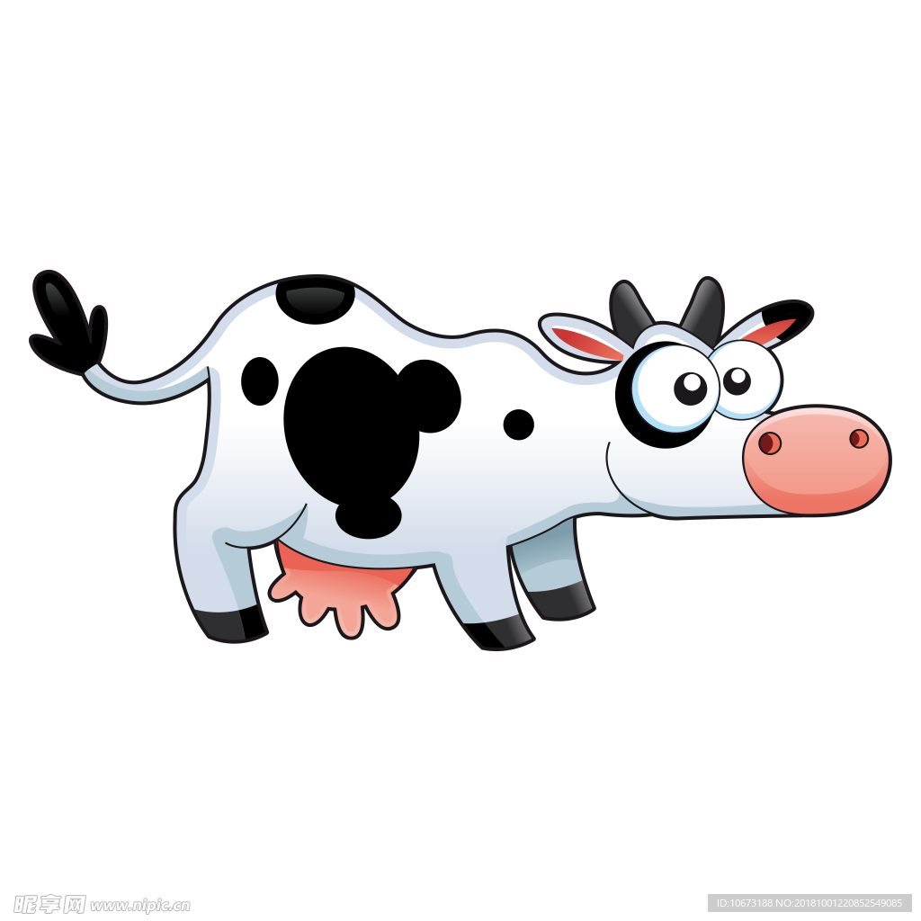 愉快动画片的母牛 向量例证. 插画 包括有 有角, 牛奶店, 滑稽, 哺乳动物, 仓前空地, 字符, 迟钝的 - 124827983