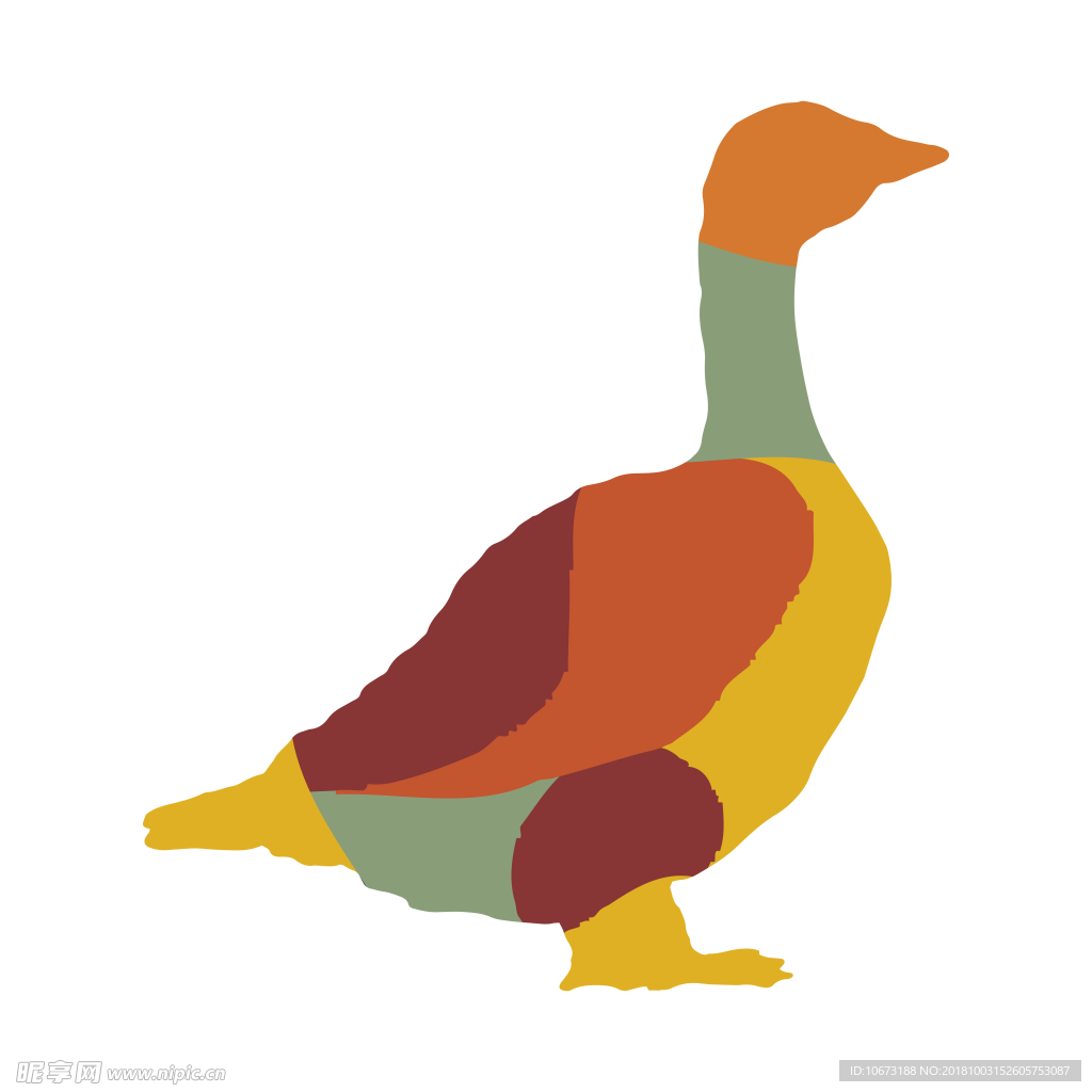 卡通鸭鹅