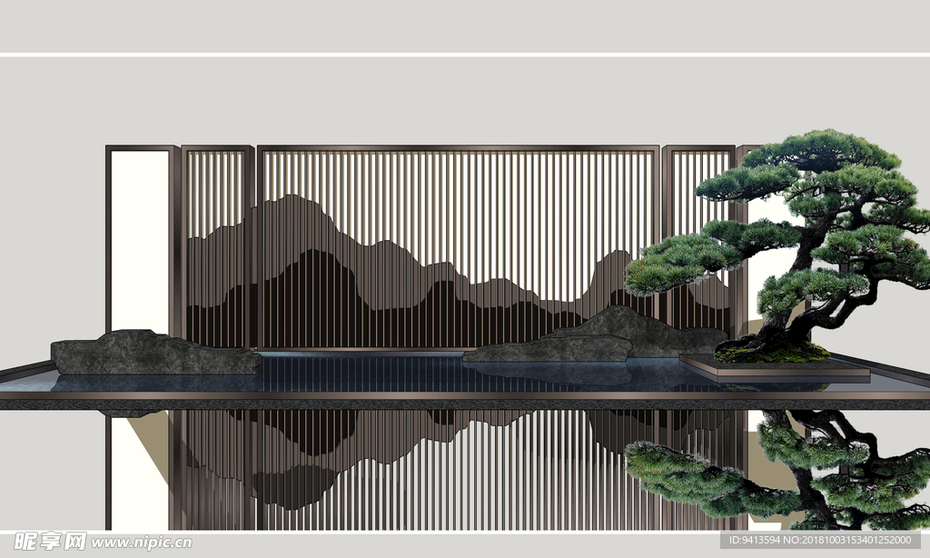 山水意境景墙