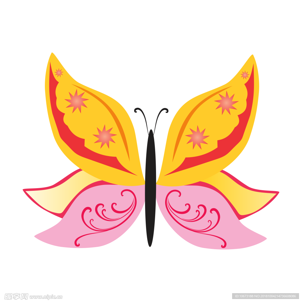 透明底蝴蝶