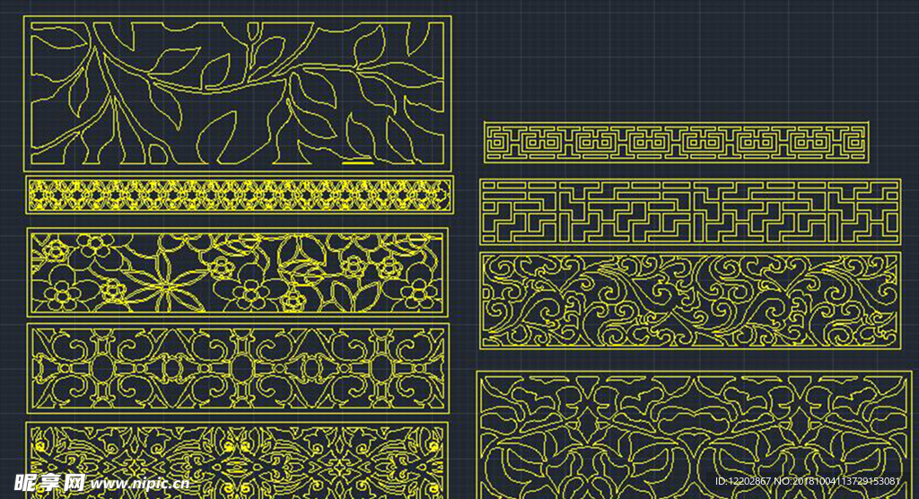 隔断雕花CAD