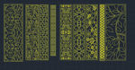 雕花屏风隔断CAD