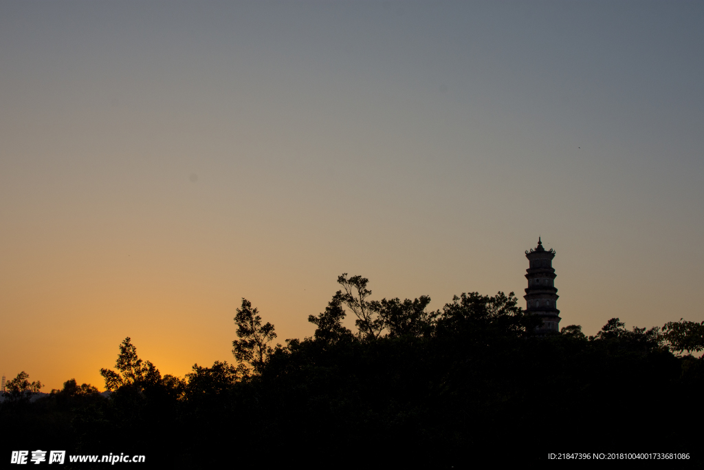 惠州西湖夕阳