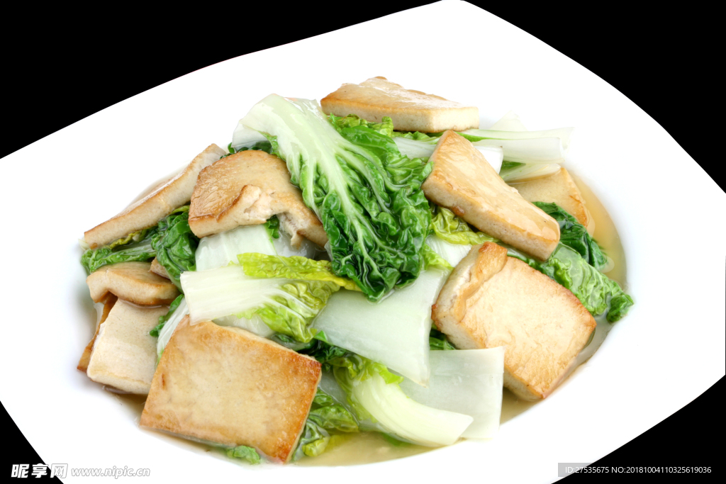 小白菜煎豆腐 白菜豆腐