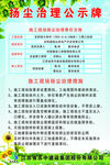 扬尘治理公示牌