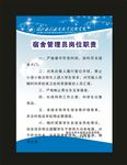 蓝色学校制度牌