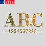 黄色纹理字样机