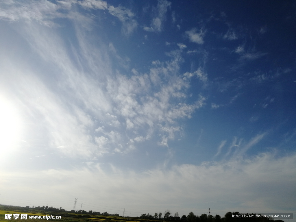 蓝天白云 天空 天空背景 蓝天