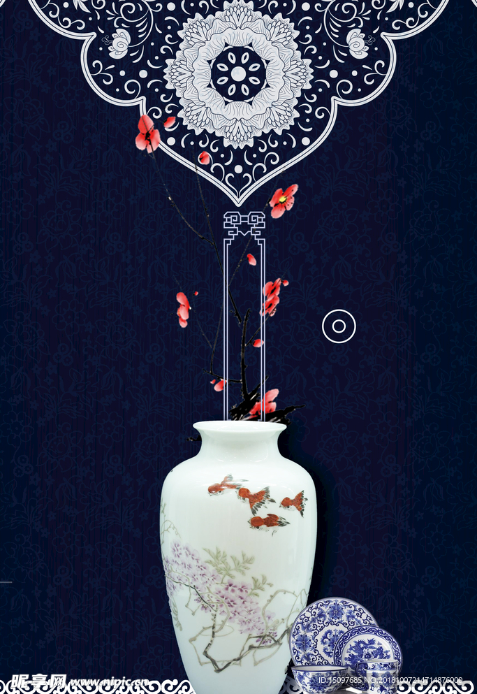 青花瓷背景