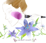 化妆的素描美女