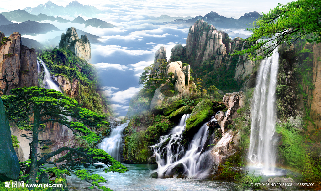 山水画 山水风景 巨幅山水画
