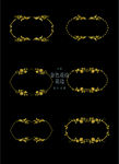 金色花纹边框