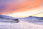 山区雪景 黄昏雪景 公路雪景