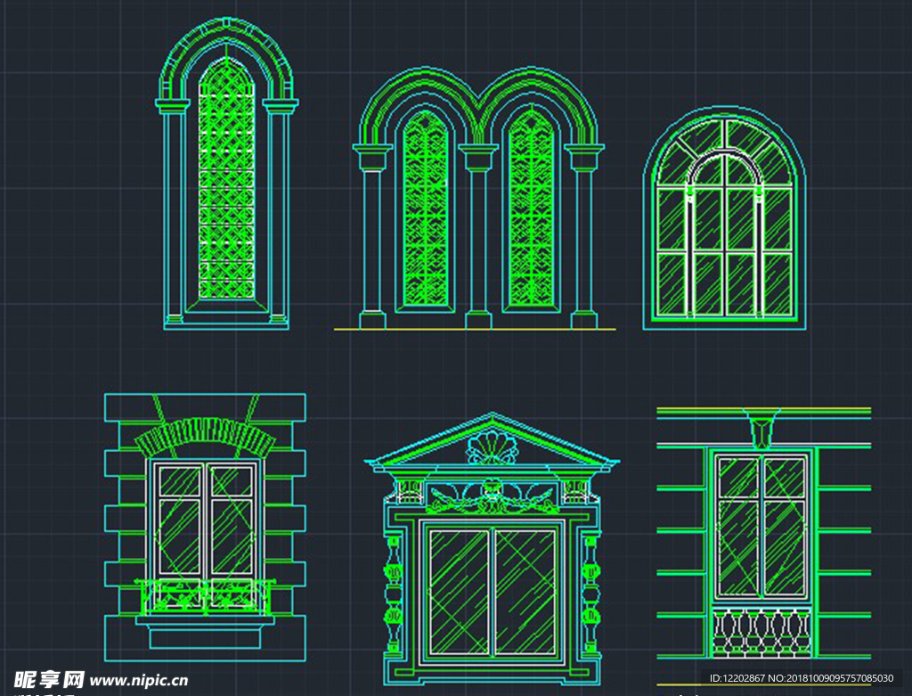 门窗样式CAD