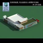 写字楼 现代办公楼 建筑模型图