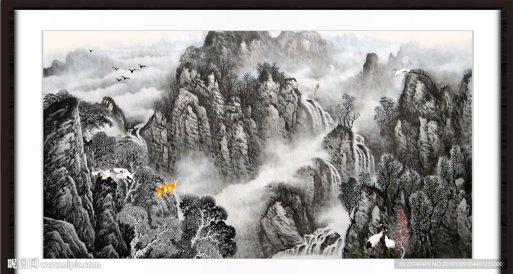 山水画 山水风景 巨幅山水画