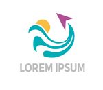箭头飞行logo图标设计