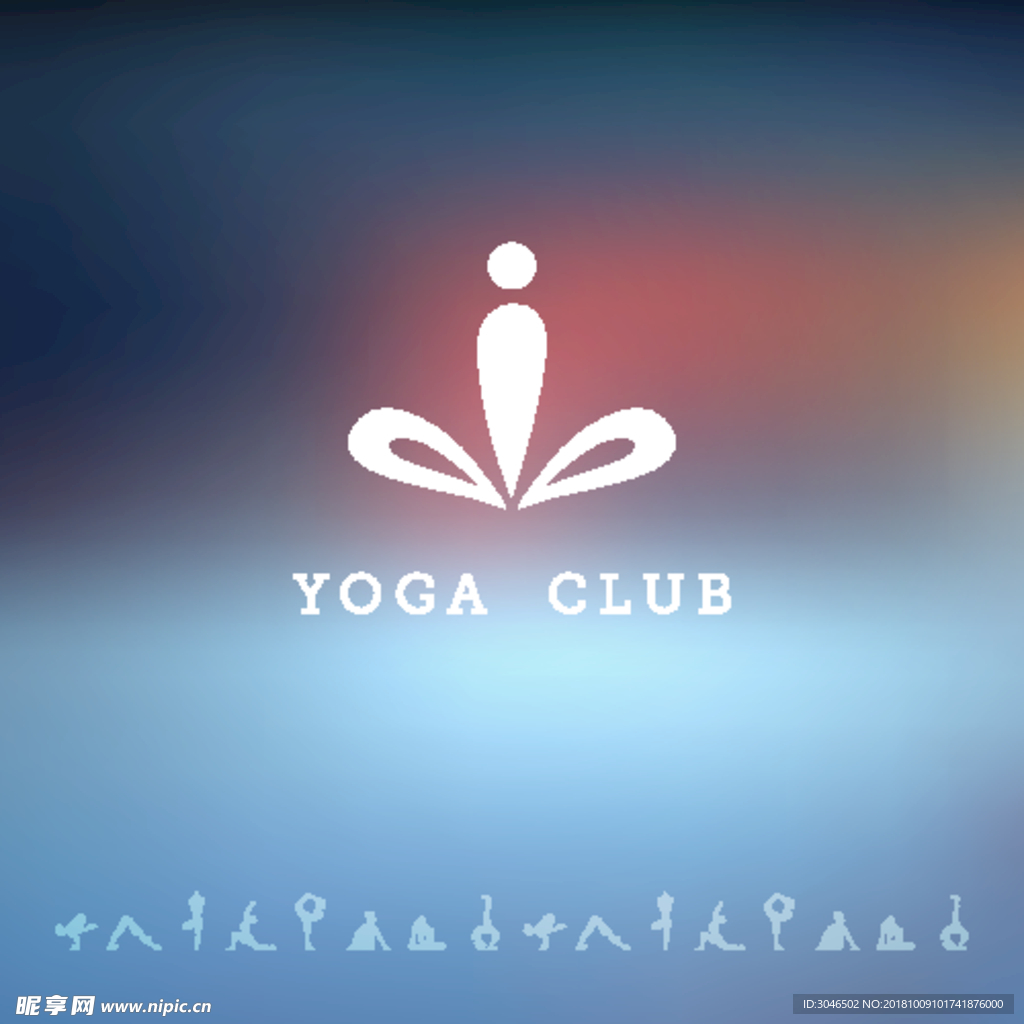 瑜伽logo标志设计