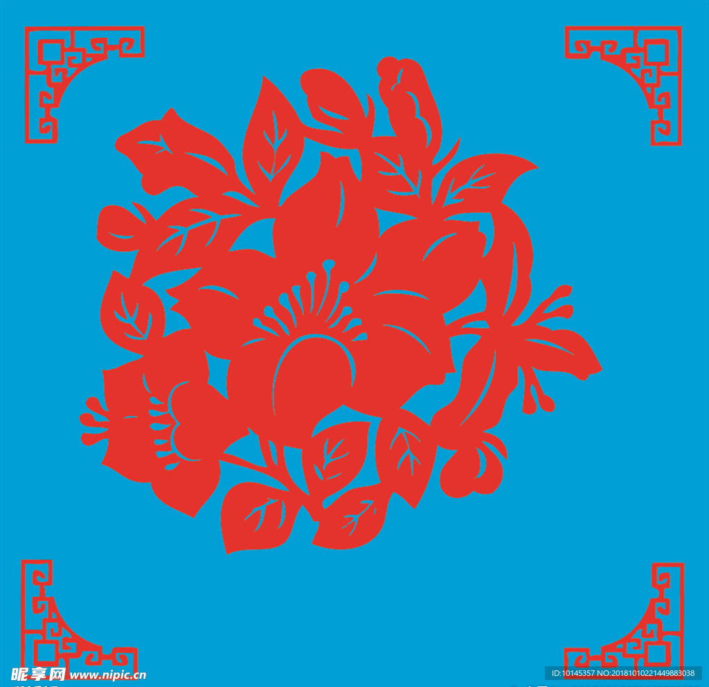 花卉剪纸