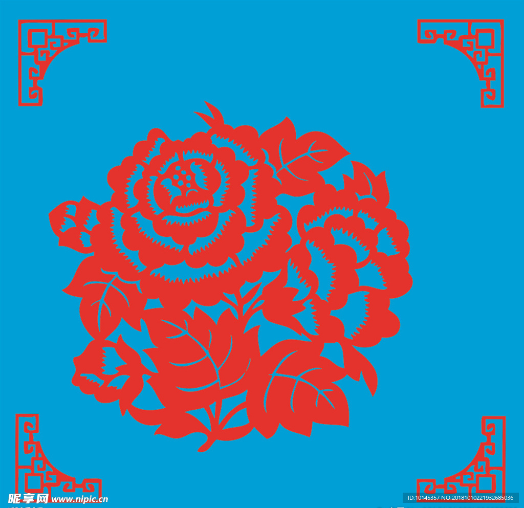 花卉剪纸