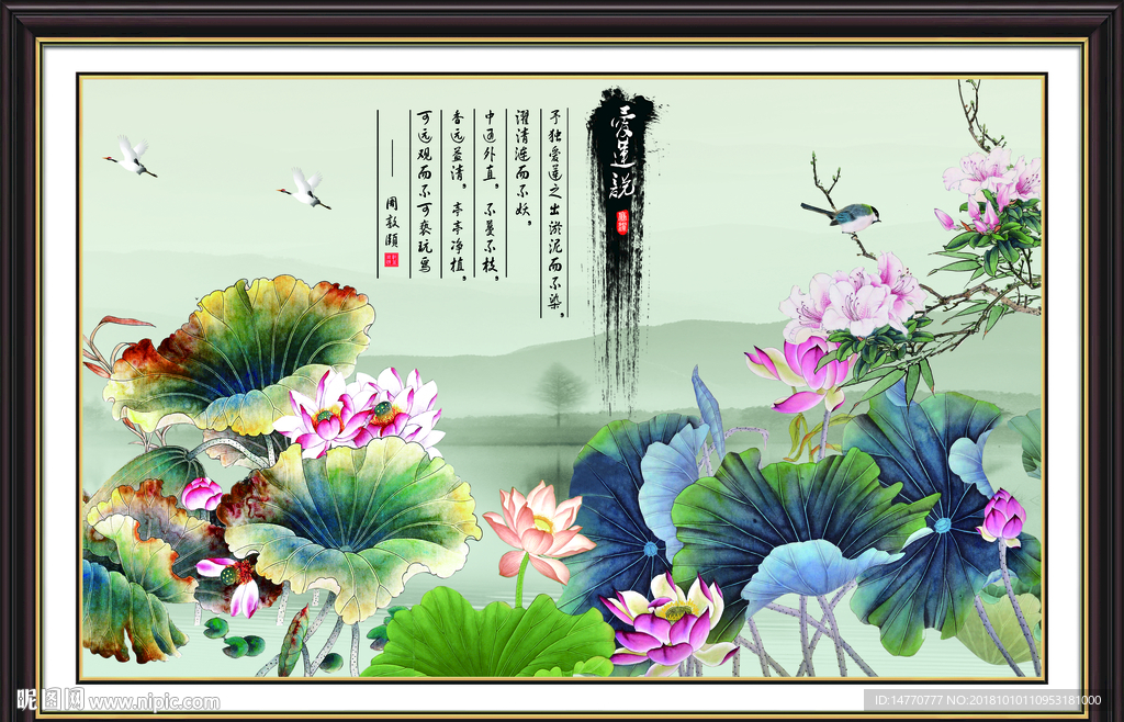 国画荷花