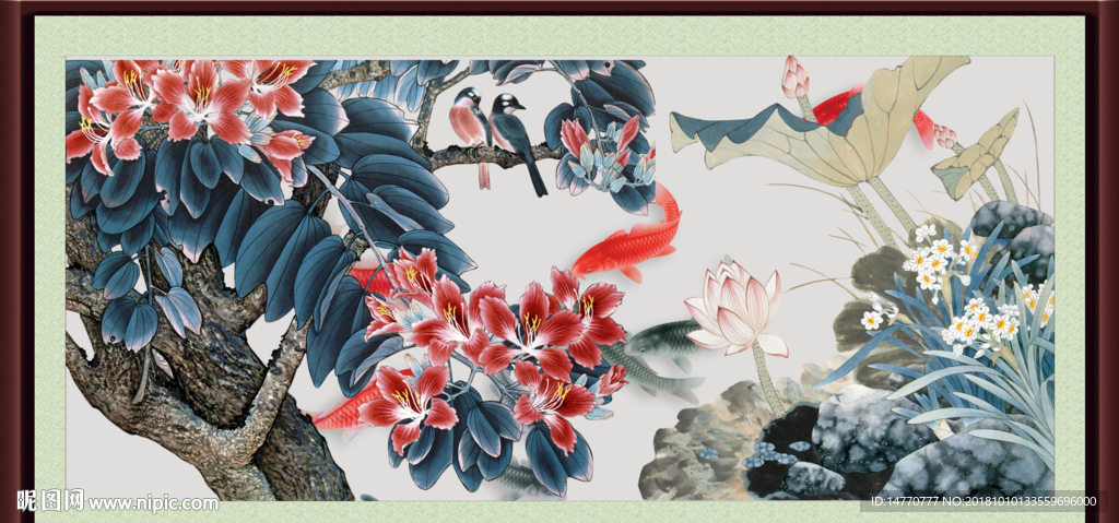 国画荷花