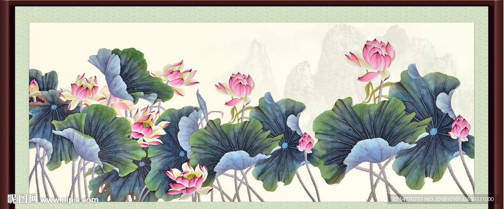 国画荷花