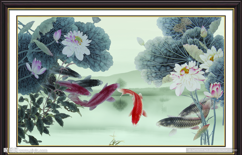 国画荷花