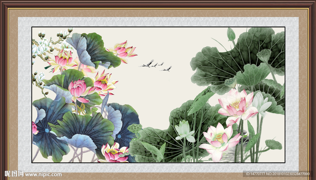 国画荷花