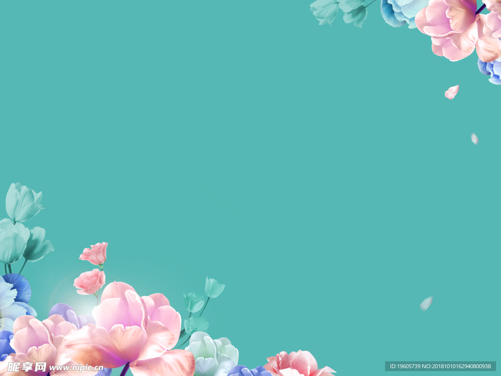 花朵背景板