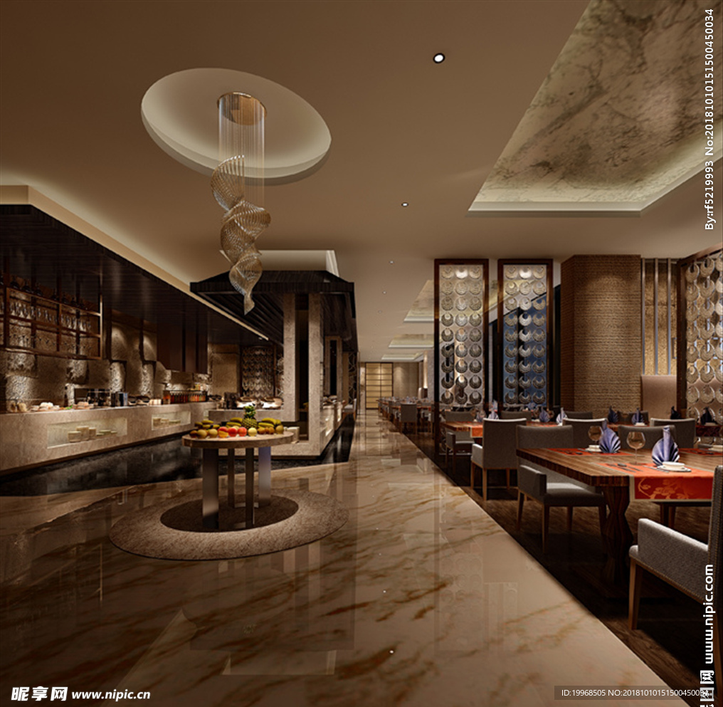 餐厅模型 工装模型 酒店 餐饮