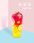 水果茶背景设计