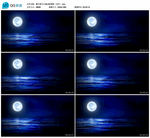 圆月星空大海 舞台背景视频素材