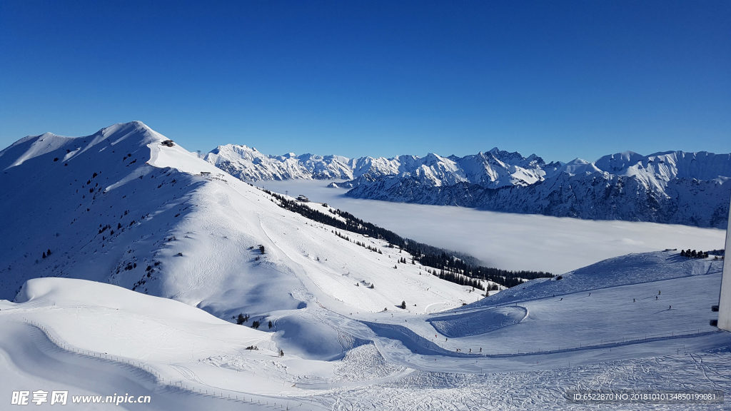 山川雪景 山脉雪景 群山雪景