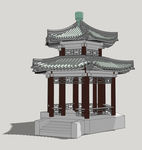 中式古典凉亭