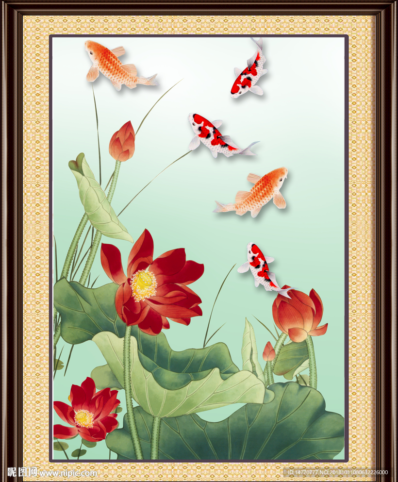 国画荷花