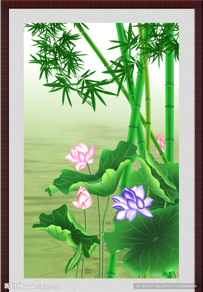 荷花 国画荷花