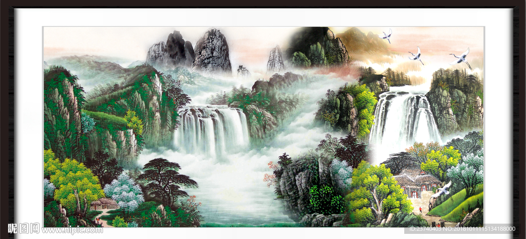 山水画 山水风景 巨幅山水画